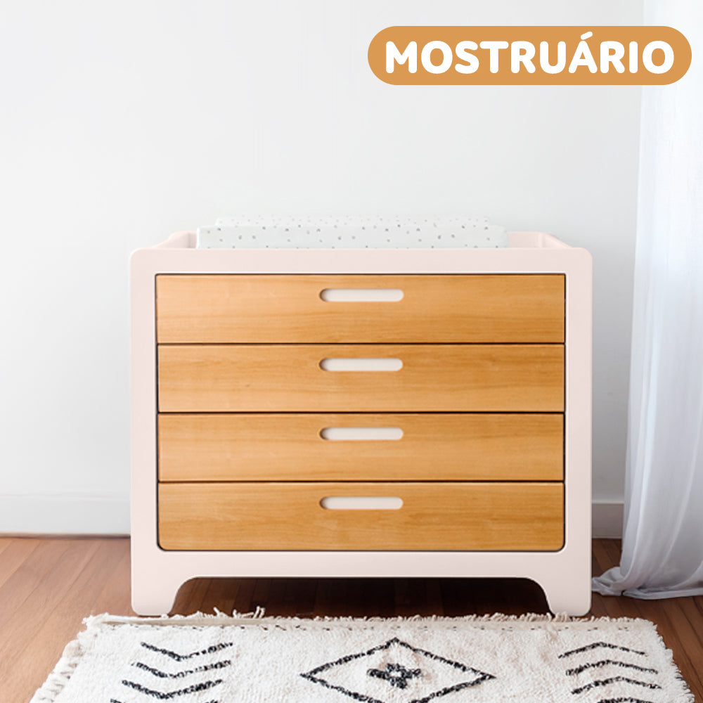 Cômoda Anis (Nude + Gavetas em Marfim)
