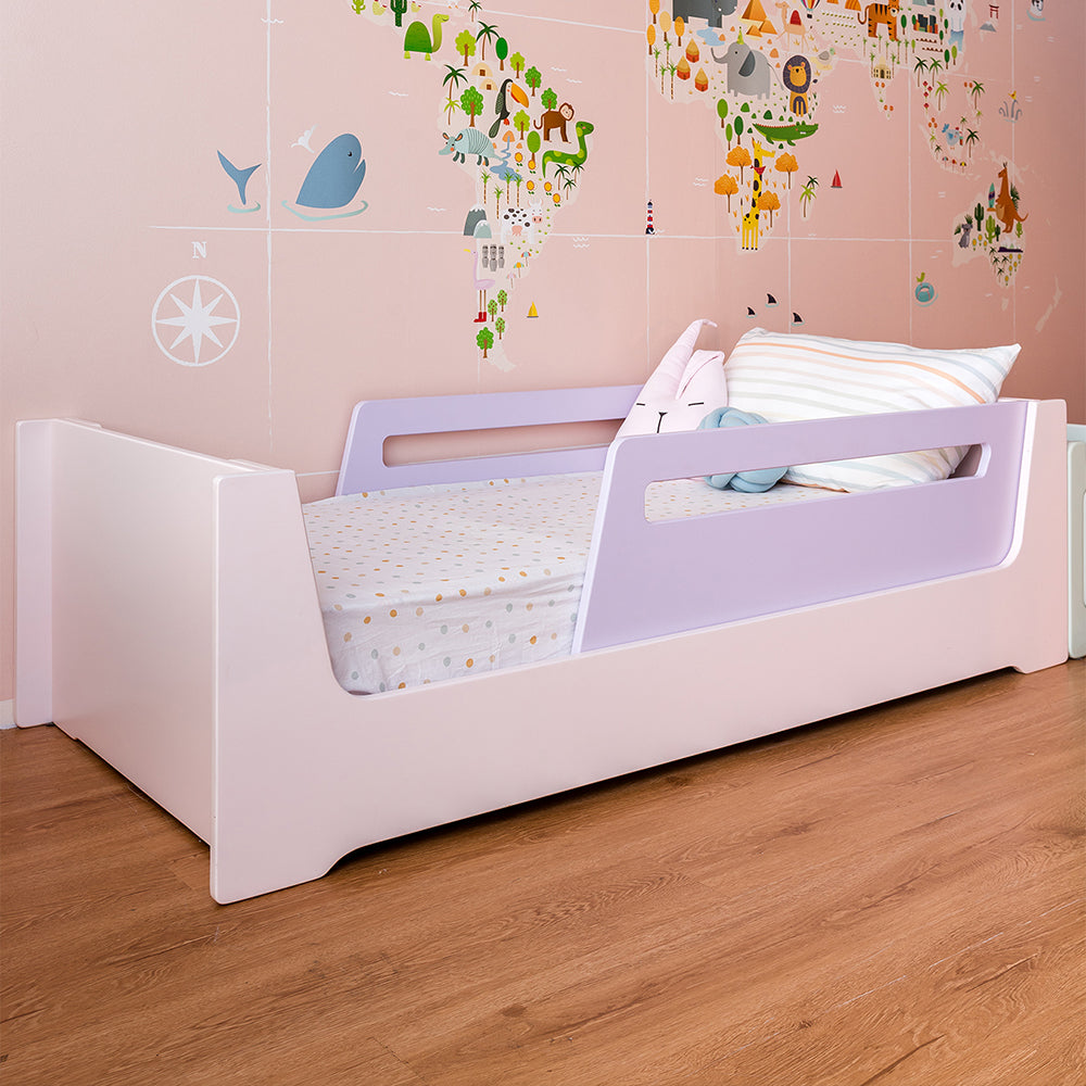 Cama Amarillis | Laca Rosa Claro e Lilás - para colchão 150x70cm