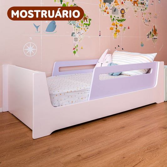 Cama Amarillis | Laca Rosa Claro e Lilás - para colchão 150x70cm
