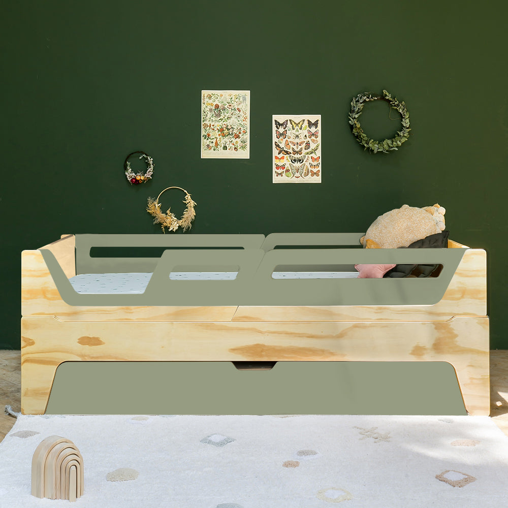 Bicama Evolutiva Maracujá | Nature | 4 Grades (1 com abertura) + 2 Módulos de cabeceira e peseira