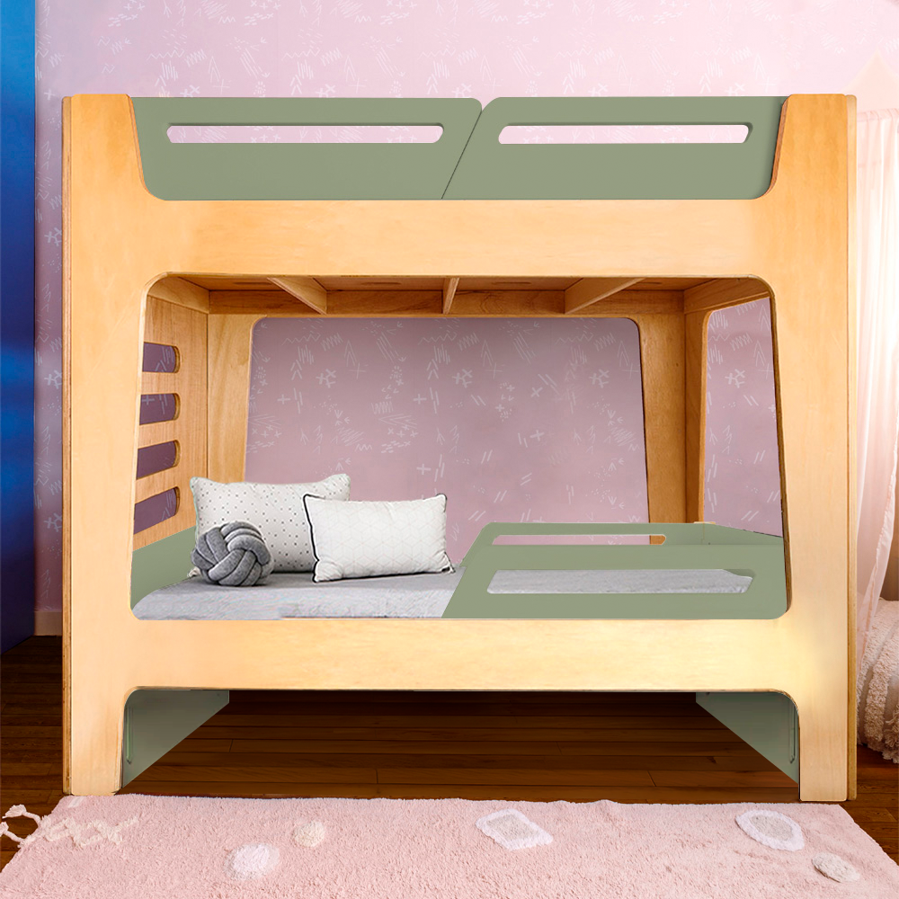 Beliche Integrado Infantil com Bicama | Anis Nature Sem Cama Auxiliar | Bloom