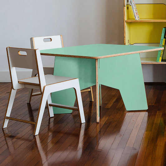 Mesa íris | Laminado Verde Claro